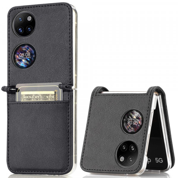 Coque Huawei P50 Pocket Texture Cuir Porte Carte