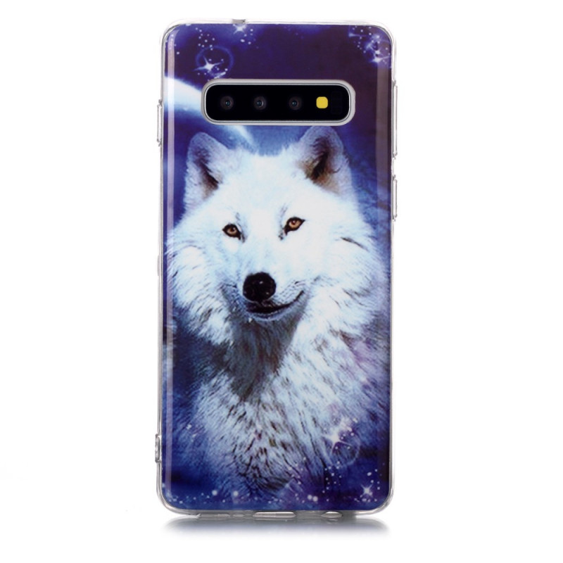 Samsung Galaxy S10 suojakotelo
 Wolf valkoinen fluoresoiva