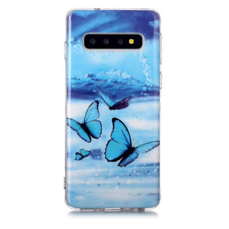 Samsung Galaxy S10 suojakotelo
 Perhonen
 sininen fluoresoiva