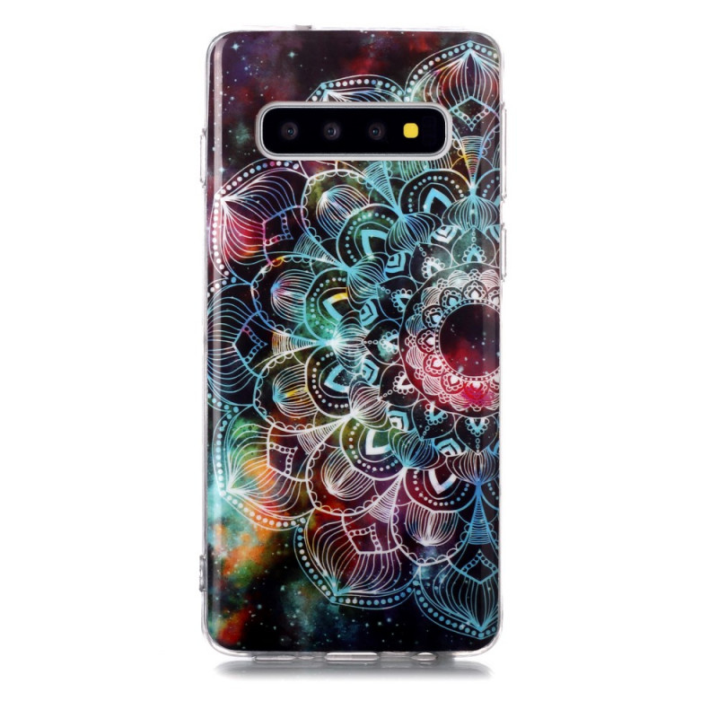 Samsung Galaxy S10 Suojakuori
 Mandala Värillinen Fluorescent