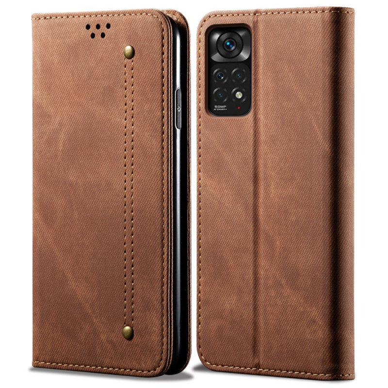 Flip Cover Xiaomi Redmi Note 11 Pro / Note 11 Pro 5G Tissu Jeans