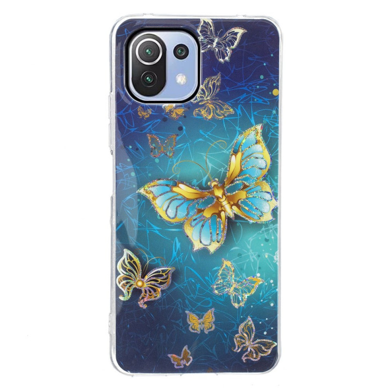 Xiaomi 11 Lite 5G NE/Mi 11 Lite 4G/5G Suojakuori
 Gold Butterflies Gold Perhosja
