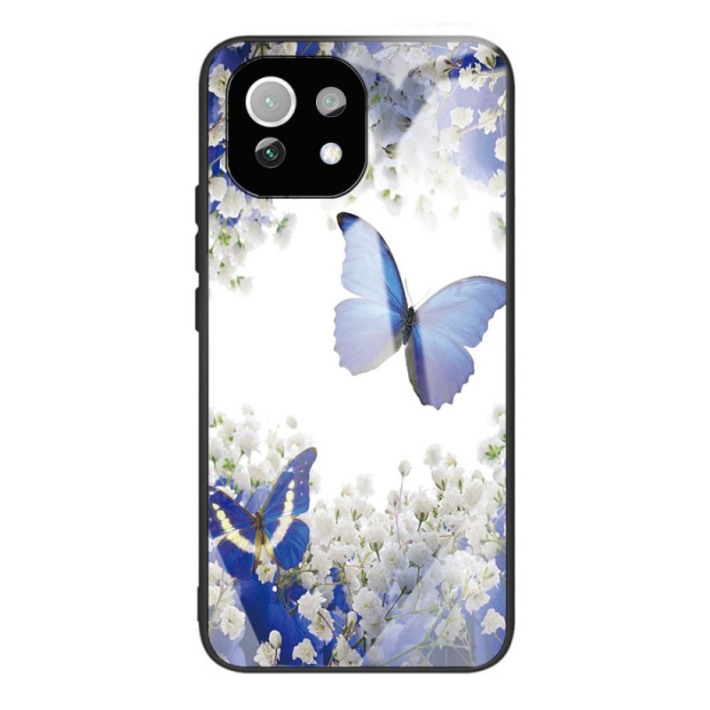 Xiaomi 11 Lite 5G NE/Mi 11 Lite 4G/5G Kova suojalasi Sinisja
 perhosja
