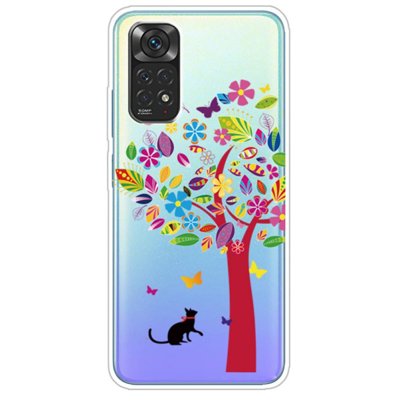 Xiaomi Redmi Note 11 / 11s Suojakuori
 Kissa värillisen puun alla