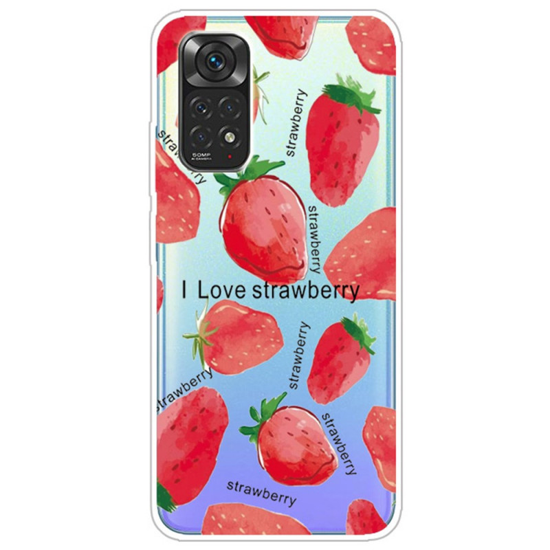 Xiaomi Redmi Redmi Note 12 Pro 4G/Note 11 Pro/11 Pro 5G Mansikka / i Love Strawberry Suojakuori
