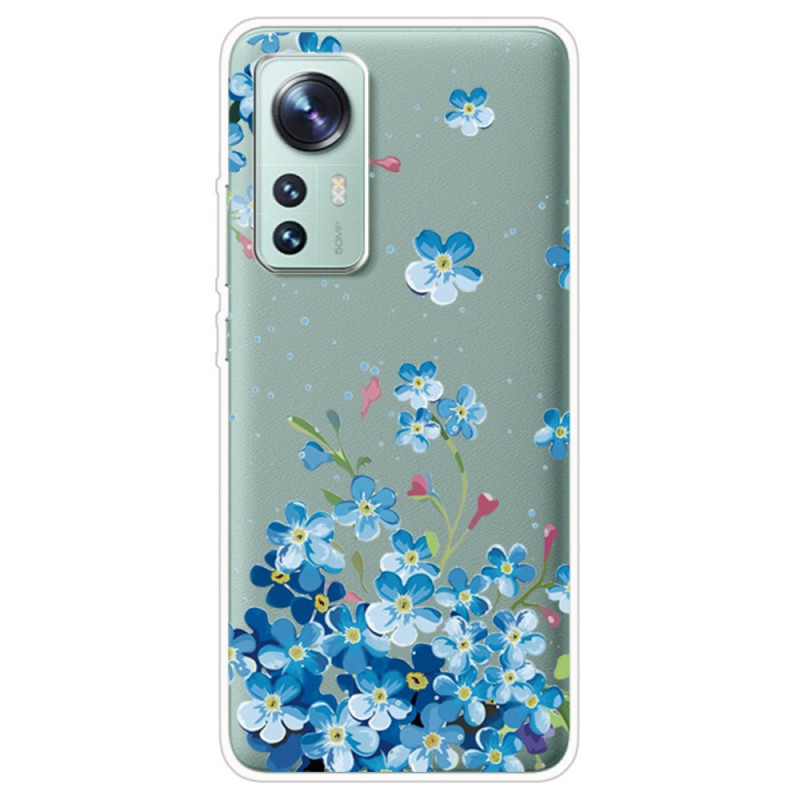Xiaomi 12 / 12X / 12S Siniset kukat Suojakuori
