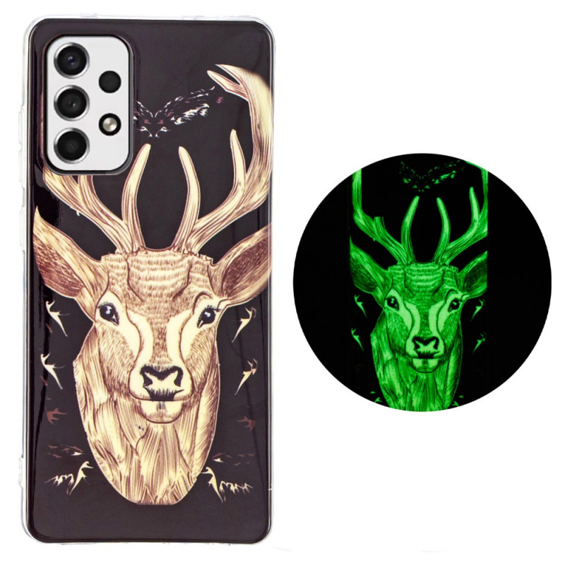 Samsung Galaxy A53 5G suojakotelo
 fluoresoiva Majestic Deer