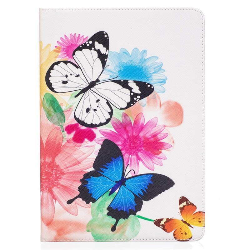 iPad Pro 10,5 tuuman perhonen ja kukka maalattu asia