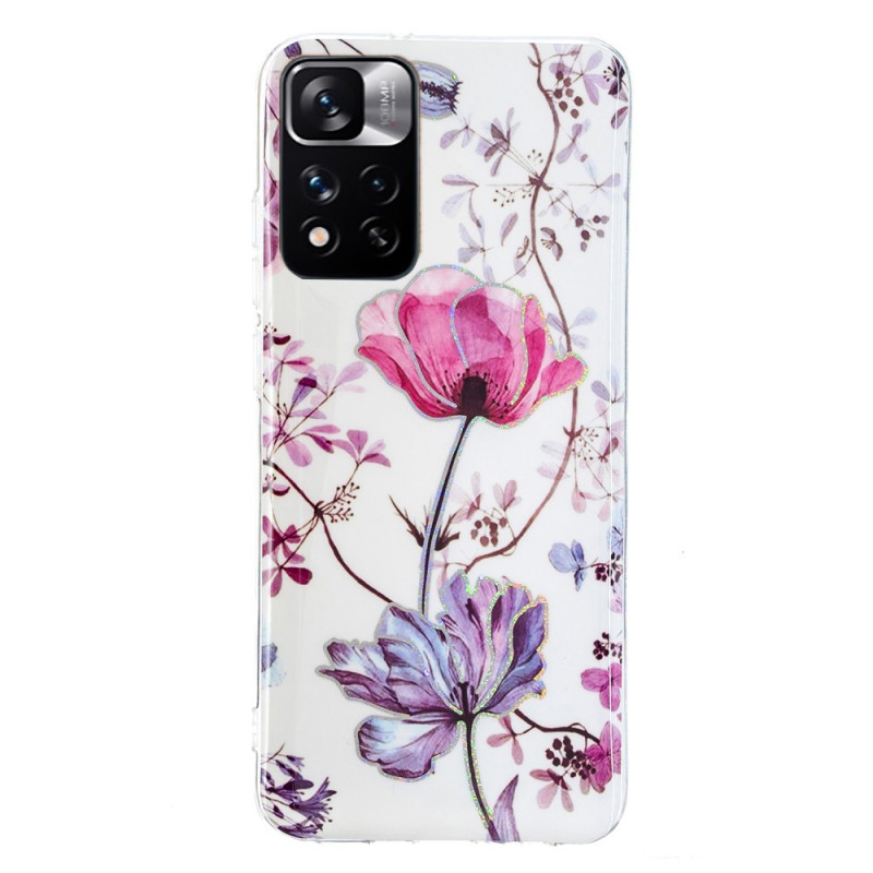 Xiaomi Redmi Note 11 Pro Plus 5G Suojakuori
 marmoroitu kukkia