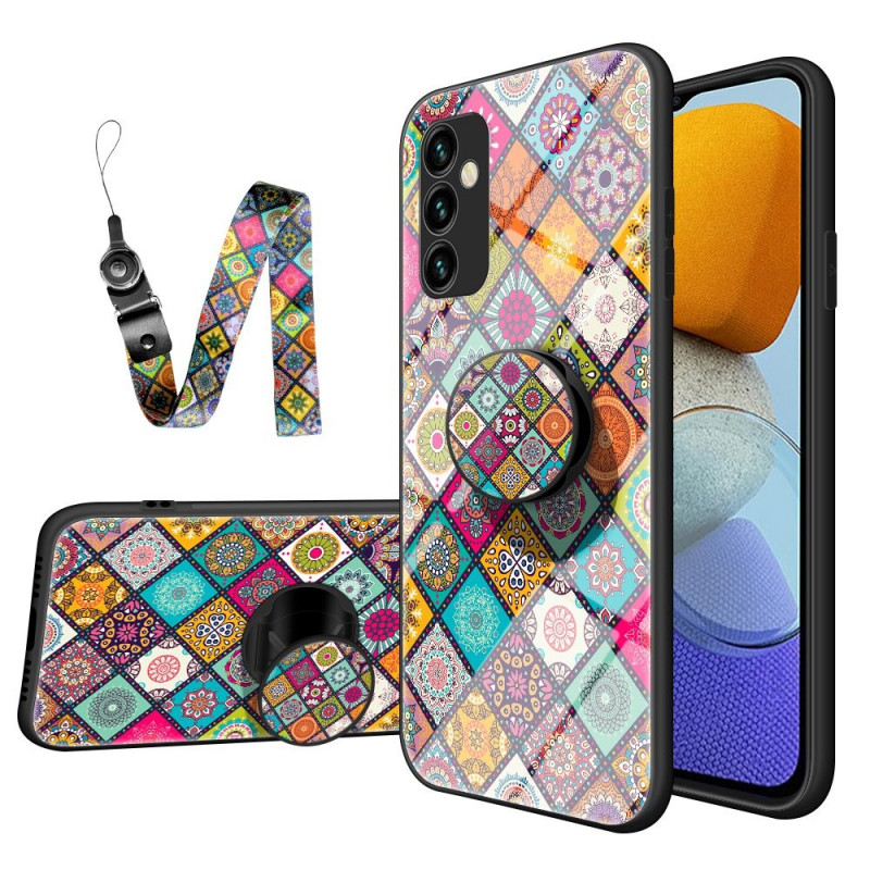 Samsung Galaxy M23 5G 5G magneja
tinen haltija Patchwork suojakuori
