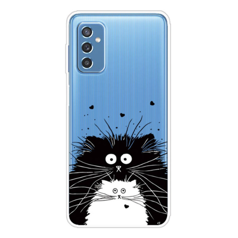 Samsung Galaxy M52 5G Suojakuori
 Kissat Musta ja valkoinen