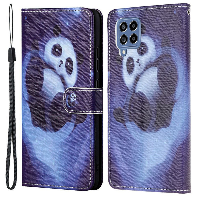 Samsung Galaxy M53 5G Space Panda kantolenkki
 suojakotelo
