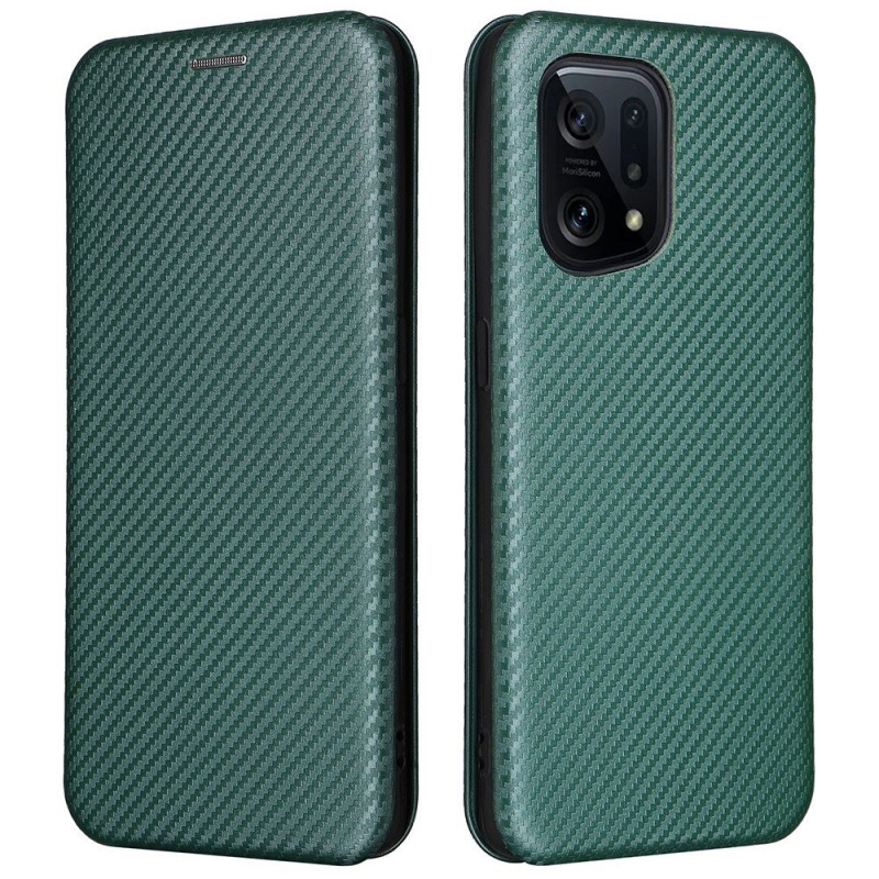 Flip Cover Oppo Find X5 Hiilikuitu