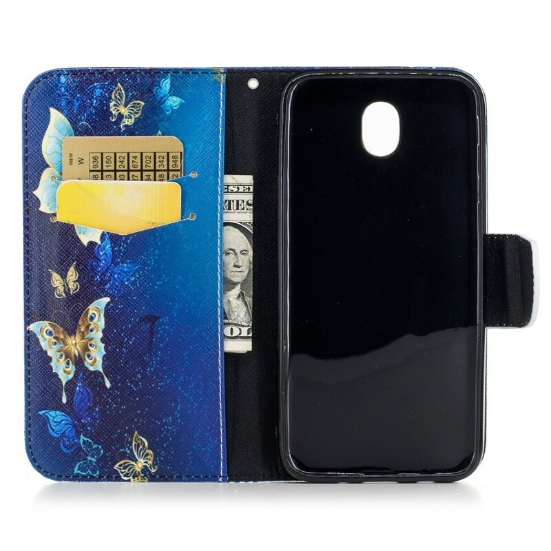 Samsung Galaxy J7 2017 Case Perhosia yössä