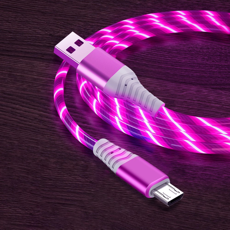 USB-Micro-USB LED-latauskaapeli