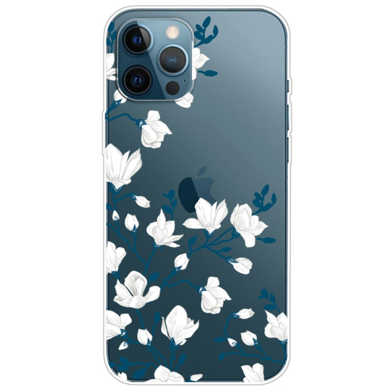 Suojakuori
 iPhone 14 Pro läpinäkyvä valkoinen kukkia