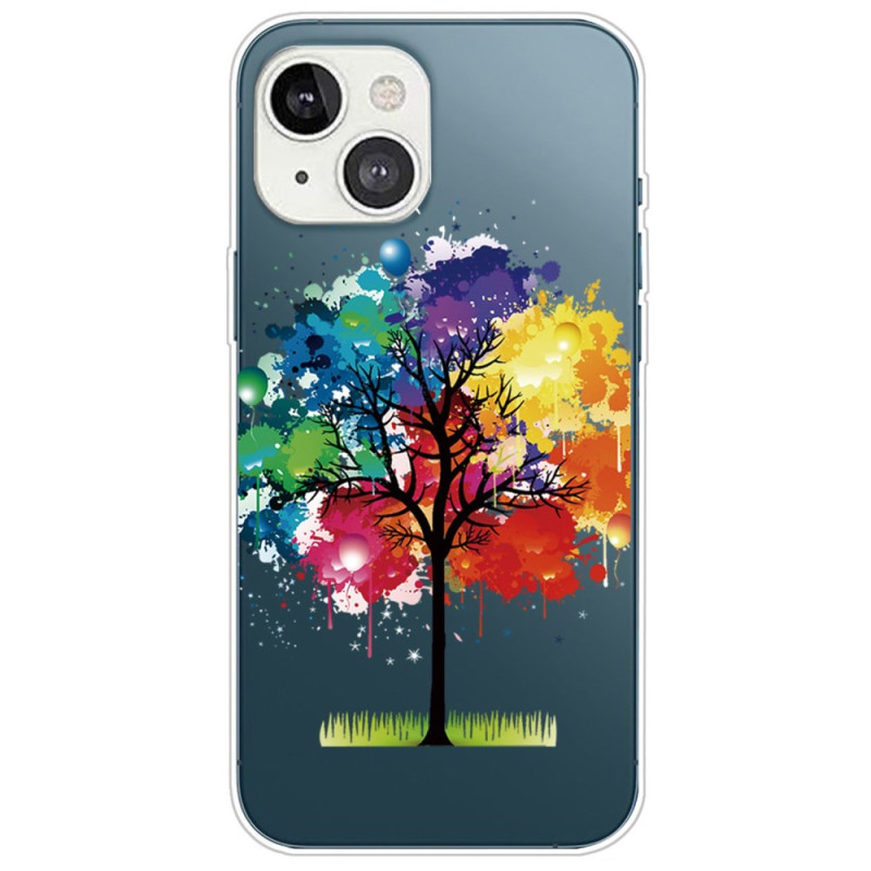 Akvarelli puu iPhone 14 Plus läpinäkyvä suojakuori

