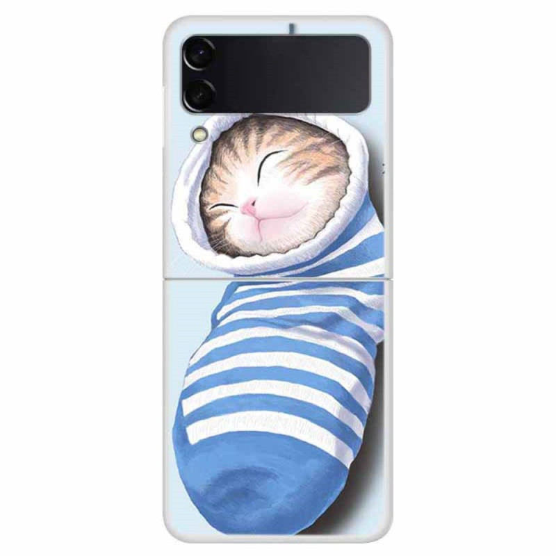 Samsung Galaxy Z Flip 4 kansi Nukkuva kissanpentu