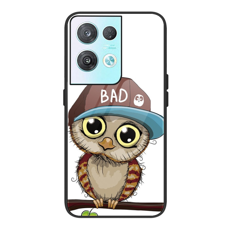 Oppo Reno 8 Kova kansi Lasi Bad Owl