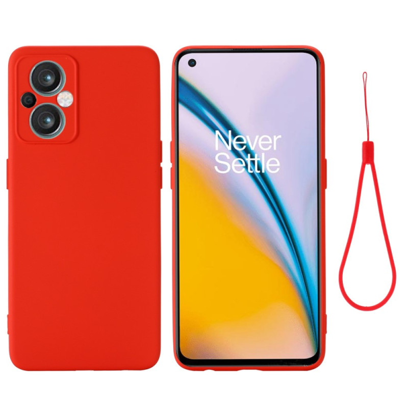 Coque Oppo Reno 8 Lite Silicone Liquide à Lanière