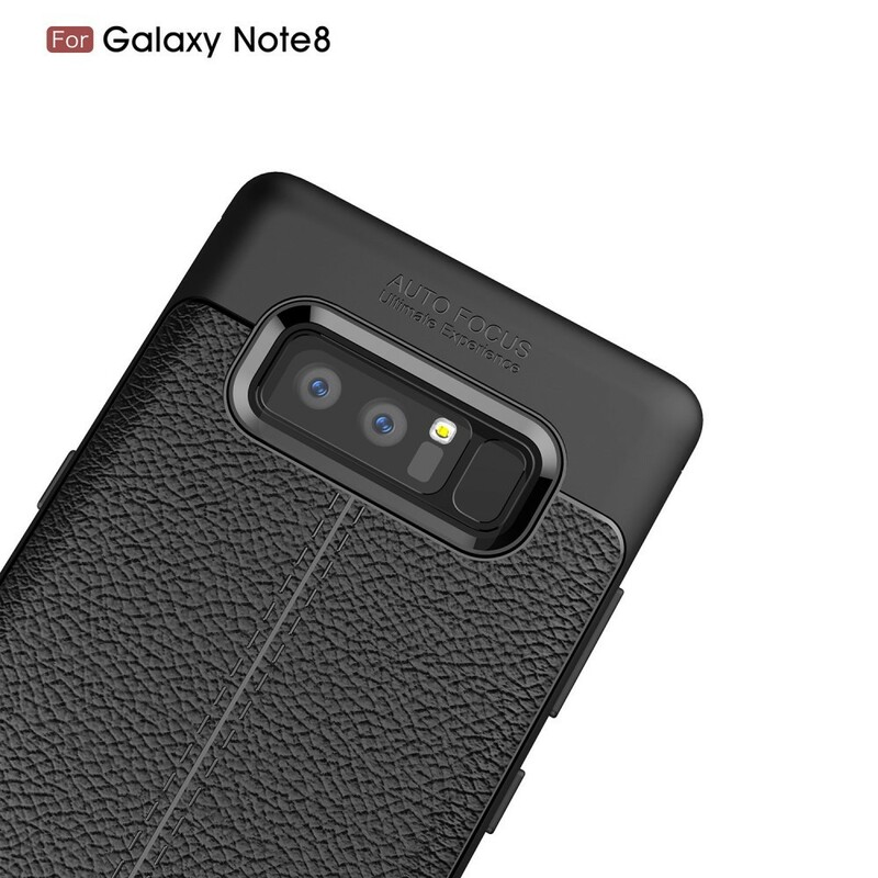 Samsung Galaxy Note 8 Nahkakotelo Lychee Effect Double Line