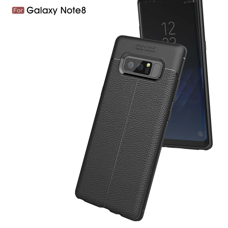 Samsung Galaxy Note 8 Nahkakotelo Lychee Effect Double Line