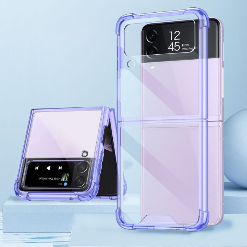 Samsung Galaxy Z Flip 4 läpinäkyvä kuori vahvistja
ut kulmat GKK