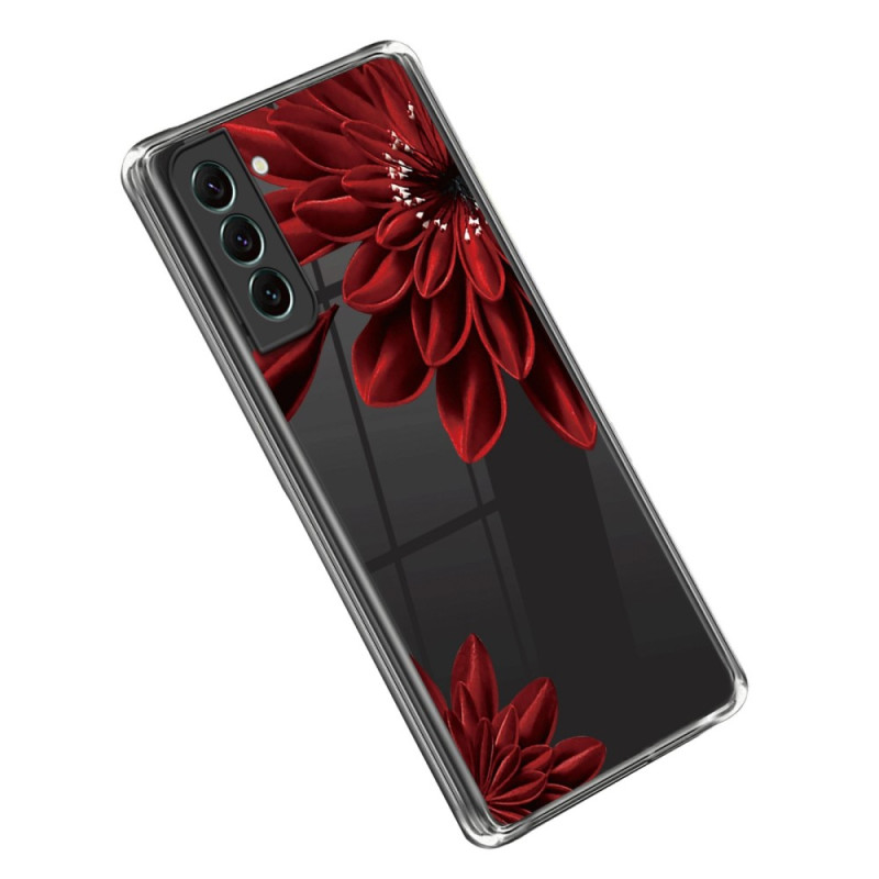Samsung Galaxy S23 Plus 5G läpinäkyvä
 suojakuori
 Punaisja
 kukat