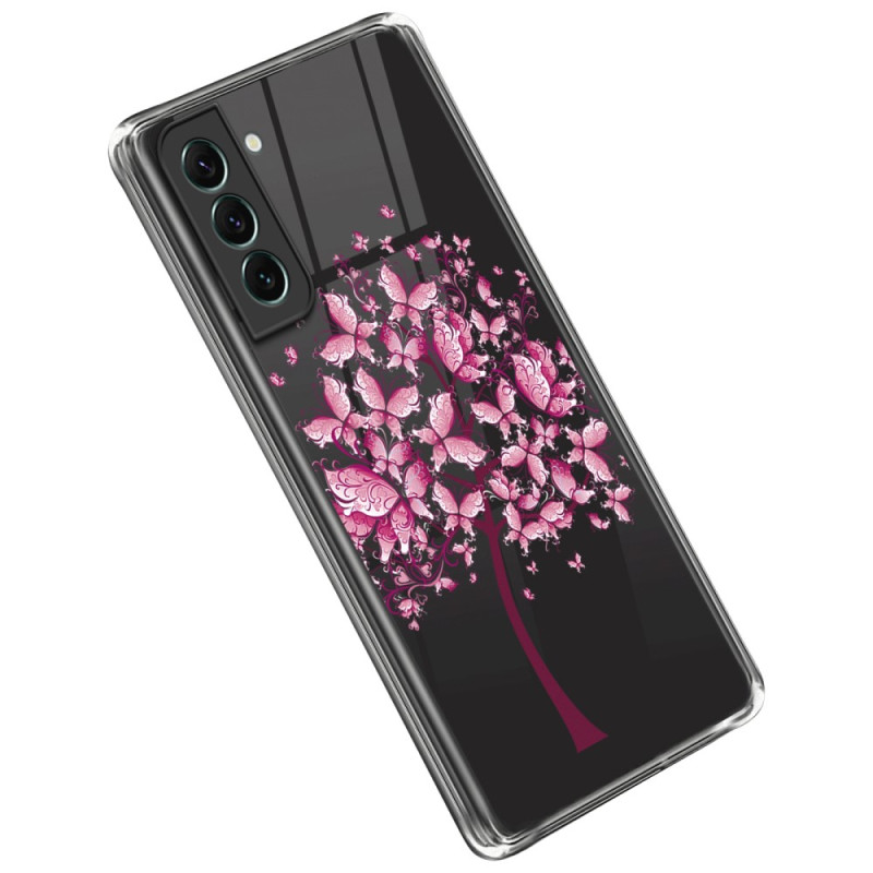 Samsung Galaxy S23 Plus 5G läpinäkyvä
 suojakuori
 puu vaaleanpunainen