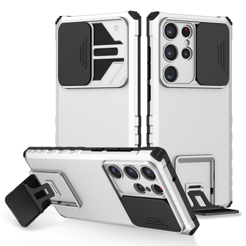Samsung Galaxy S23 Ultra 5G -kamerasuoja jalustalla