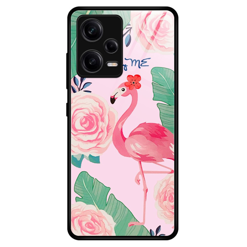 Xiaomi Redmi Note 12 Pro panssarilasi
 suojakuori
 vaaleanpunainen flamingo