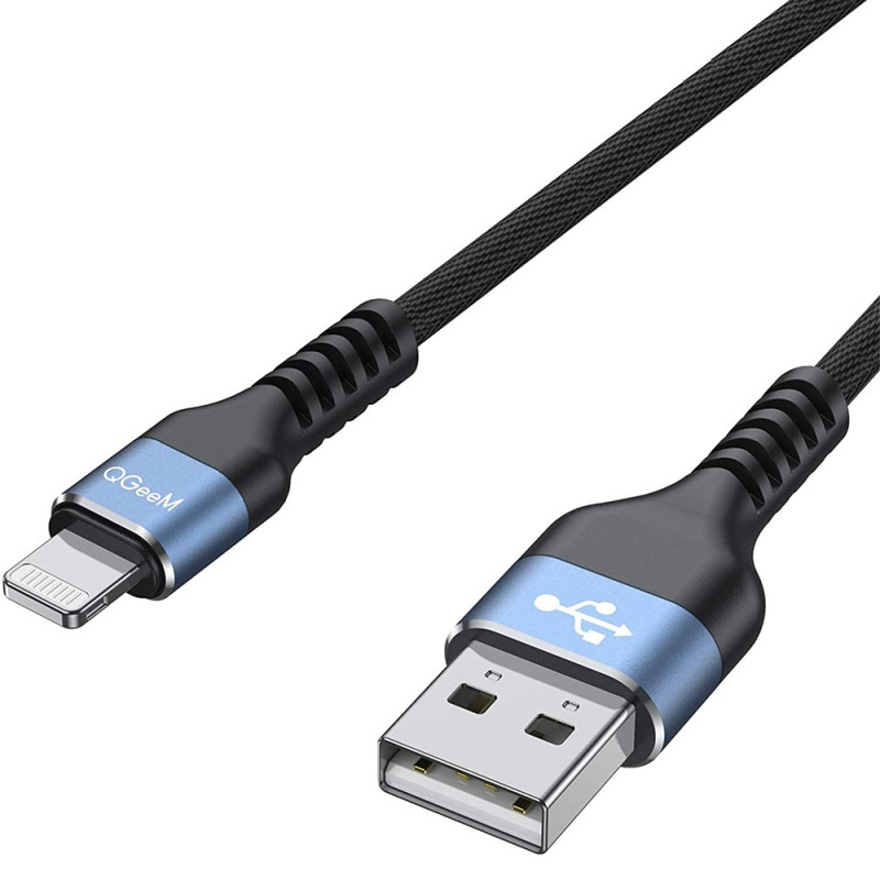 QGeem 2m USB-Lightning pikalatauskaapeli 2m USB-Lightning pikalataukseen