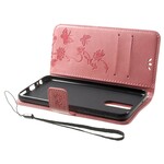 Kotelo Huawei Mate 10 Lite Perhoset ja kukat hihnalla