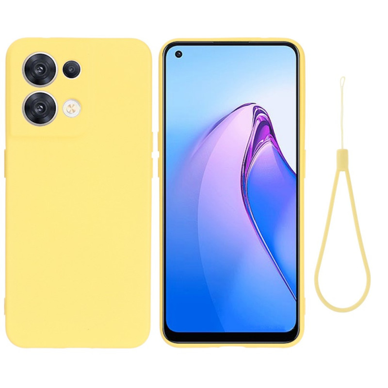 Oppo Reno 8 Liquid Silikoni kantolenkki
 suojakuori
