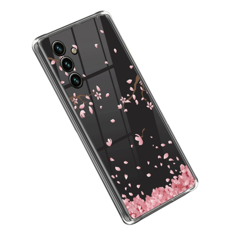 Samsung Galaxy A14 5G / A14 läpinäkyvä
 suojakuori
 vaaleanpunaisja
 kukat