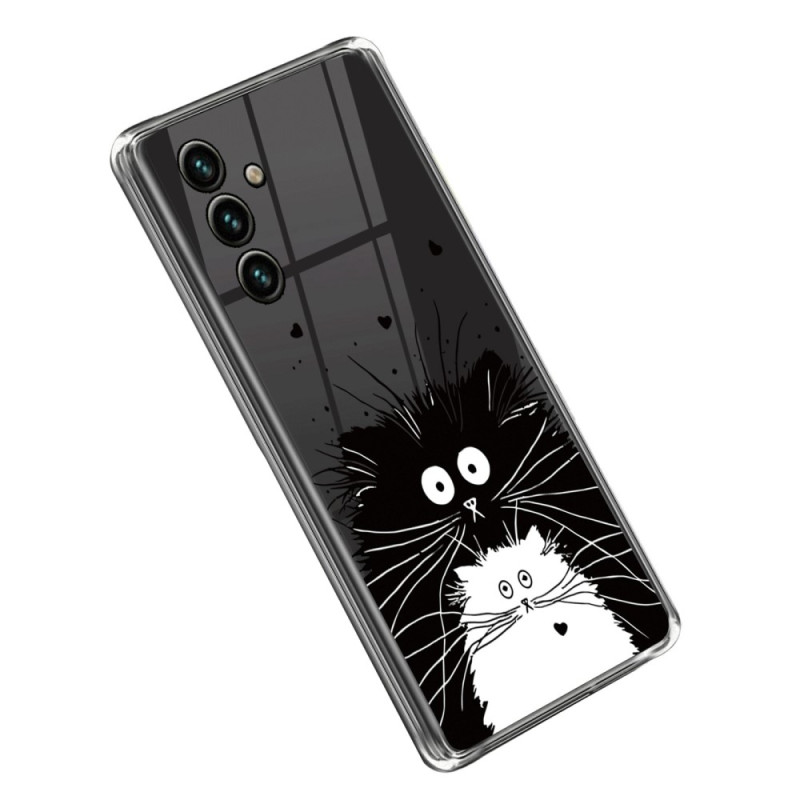 Samsung Galaxy A14 5G / A14 Läpinäkyvä
 Suojakuori
 kissa valkoinen kissa musta