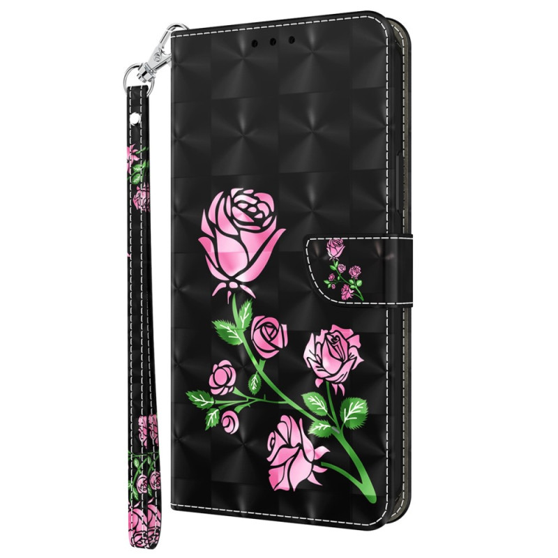 Housse Samsung Galaxy A14 5G Roses à Lanière