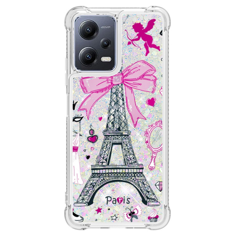 Xiaomi Redmi Note 12/Poco X5 5G Paljetti
 Eiffel-torni Suojakuori
