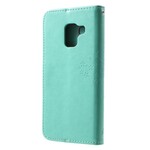 Kotelo Samsung Galaxy A8 2018 Puu ja pöllöt Nahkatehoste