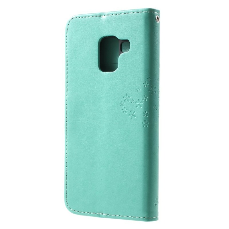 Kotelo Samsung Galaxy A8 2018 Puu ja pöllöt Nahkatehoste