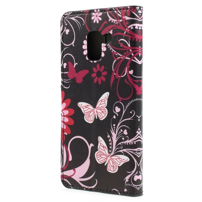 Samsung Galaxy A8 Case 2018 Perhoset ja kukat