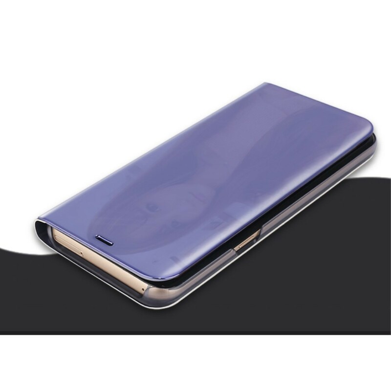 Näytä kansi Samsung Galaxy S8 Plus peili ja nahkatehoste