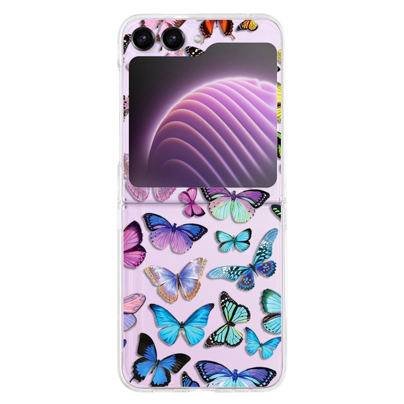 Samsung Galaxy Z Flip 5 läpinäkyvä suojakuori
 värillisja
 perhosja
