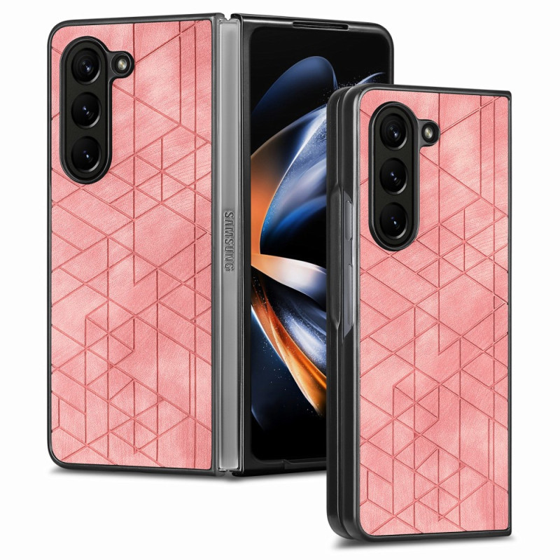 Samsung Galaxy Z Fold 5 Mock nahka suojakotelo
 geomja
risja
 kuviot