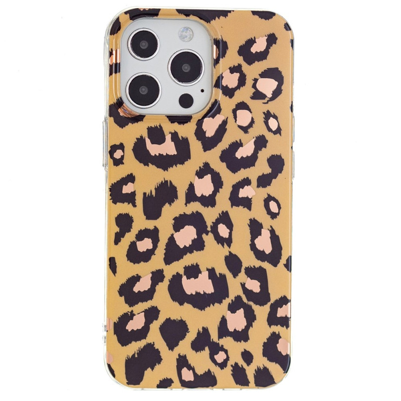 Leopardikuvioinen iPhone 15 Pro -suojakuori

