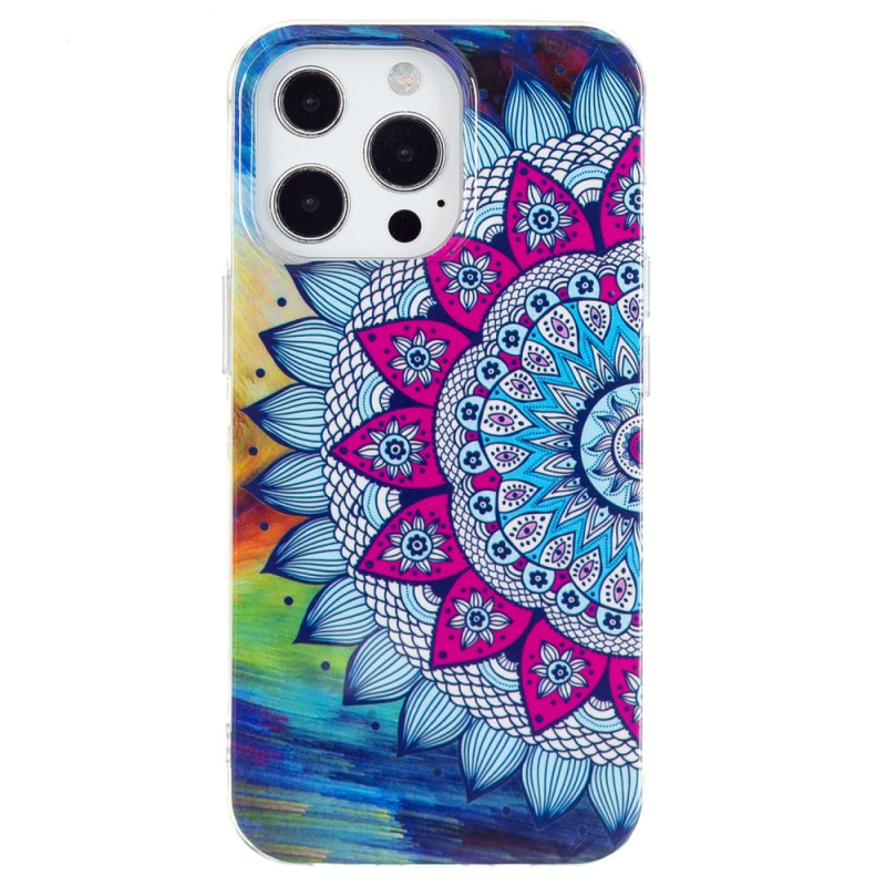 Fluororesoiva Mandala iPhone 15 Pro suojakotelo
