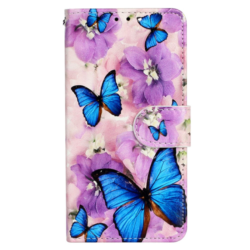 Suojakuori
 iPhone 15 Plus Pieni sininen perhosja
 kantolenkki
lla