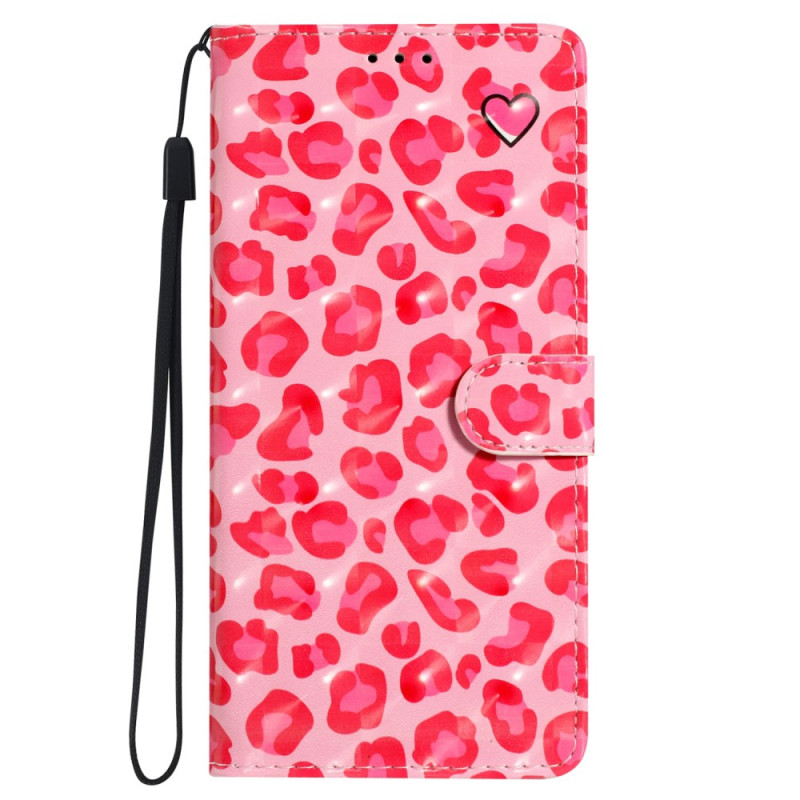 Sony Xperia 5 V Pink Print Leopard kantolenkki
 suojakotelo
