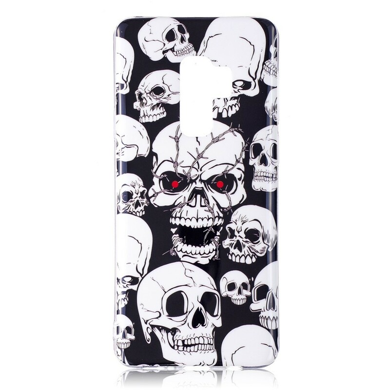Samsung Galaxy S9 varoitus pääkallot fluoresoiva asia Samsung Galaxy S9 varoitus pääkallot fluoresoiva asia