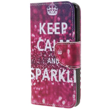 Samsung Galaxy S9 Kotelo Keep Calm ja Sparkle